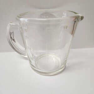PYR-O-REY Glass Measuring Cup 240ml / 1 Cup – Clear Tempered Glass - Vintage